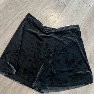 Black Tape Black Velvet Skater Skirt
